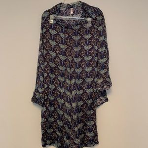 Commando 100% silk pajama set in elephant print